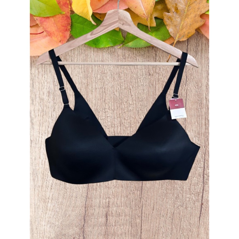 Secret Treasures Black Full-Coverage Bra Intimates Neutral 42C NWT Minimalist